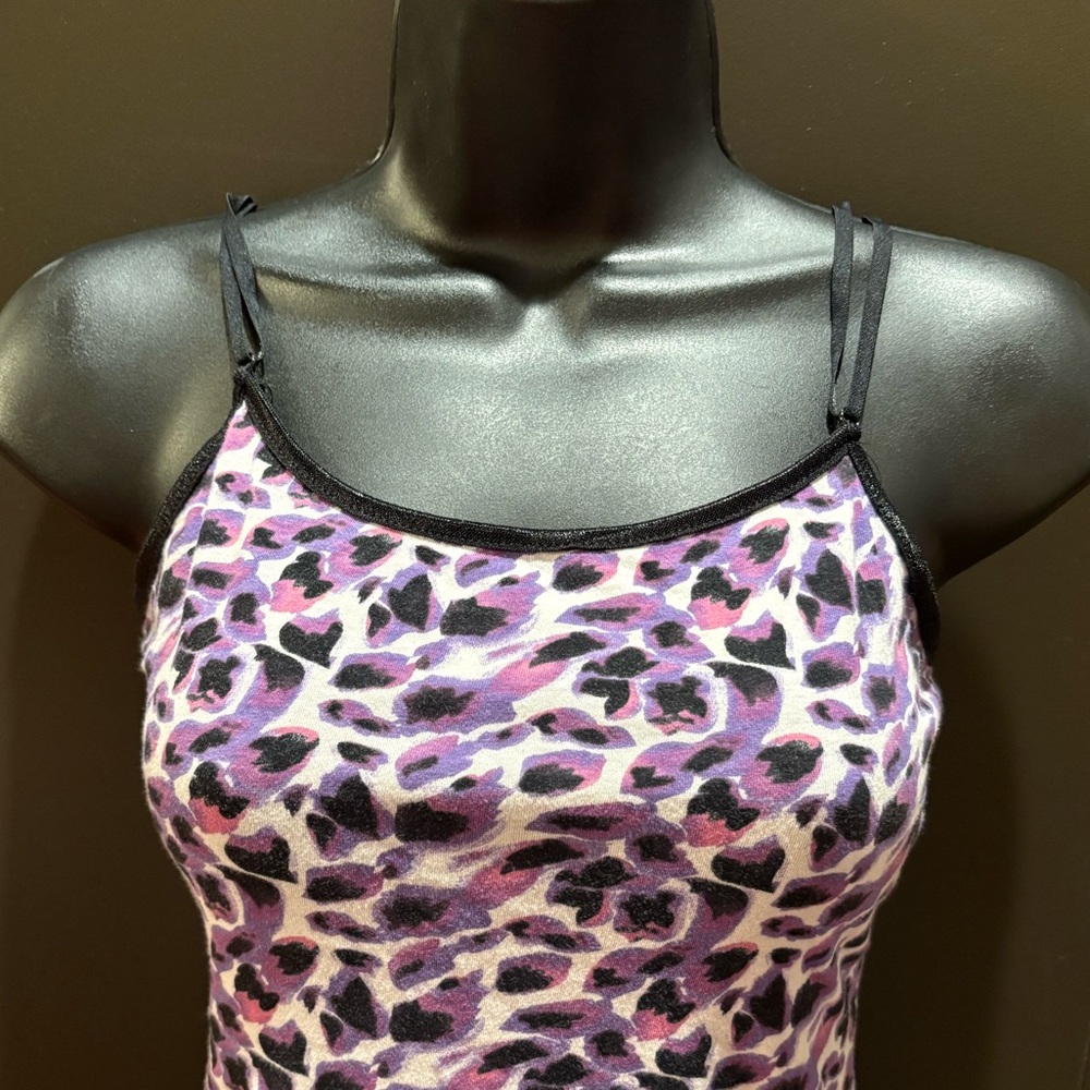 Y2K Fitted Purple & Black Tank Top - Picture 6 of 7